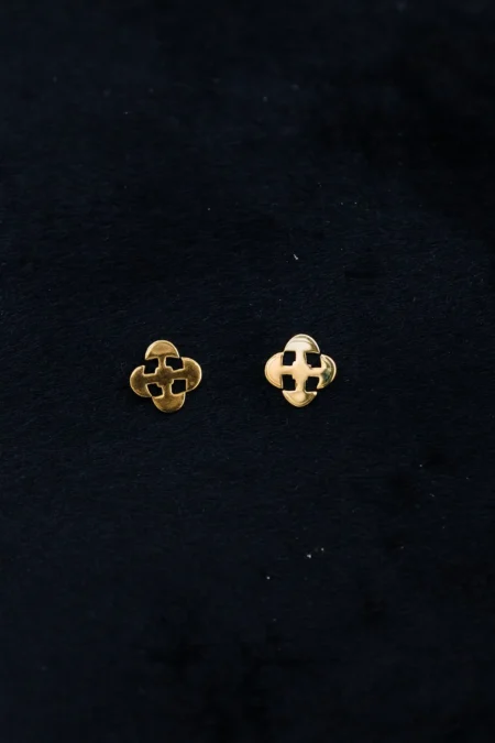 18k Akoma Ntoso stud earrings