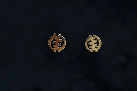 18k Gye Nyame stud earrings