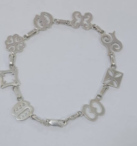 Mixed Adinkra symbols Sterling silver  Bracelets