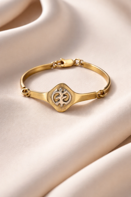 Woven Gold Bangle